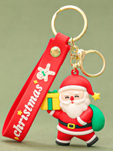 Porte-clés de Noël personnalisé avec le bonhomme de neige du Père Noël, porte-clés de Noël personnalisé, pendentif voiture